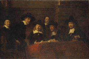 Staalmeesters, według Rembrandta, 1876-77