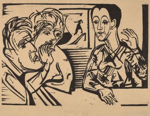 Rozmowa, 1929. autorstwa Ernst Ludwig Kirchner