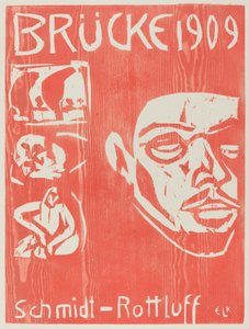 Okładka IV Rocznika Grupy Artystów Brucke, 1909. autorstwa Ernst Ludwig Kirchner
