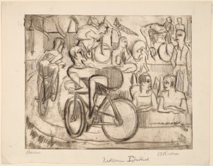 Wyścig rowerowy, 1926. autorstwa Ernst Ludwig Kirchner