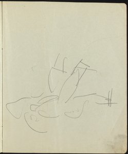 Strona tancerzy i performerów ze szkicownika, c. 1911. autorstwa Ernst Ludwig Kirchner