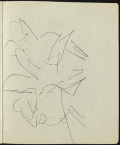 Strona tancerzy i performerów ze szkicownika, c. 1911. autorstwa Ernst Ludwig Kirchner