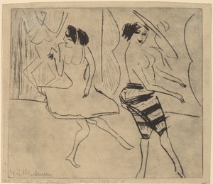 Tancerze w Studio, 1911. autorstwa Ernst Ludwig Kirchner