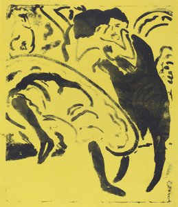 Tańcząca para, 1909. autorstwa Ernst Ludwig Kirchner