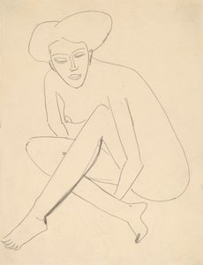 Siedzący Dodo, 1910. autorstwa Ernst Ludwig Kirchner