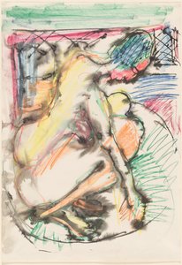 Erna kąpiąca się w wannie, 19131914. autorstwa Ernst Ludwig Kirchner