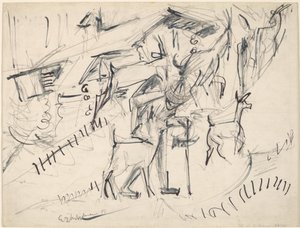 Pasterz z kozami, 1917. autorstwa Ernst Ludwig Kirchner