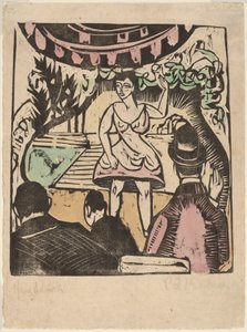 Akt Małej Rozmaitości z Singerem. autorstwa Ernst Ludwig Kirchner