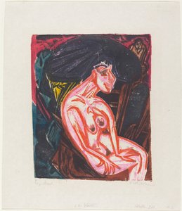 Cudowna historia Petera Schlemihla: Ukochana Petera Schlemihla..., 1915. autorstwa Ernst Ludwig Kirchner