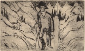 Wędrowiec, 1922. autorstwa Ernst Ludwig Kirchner