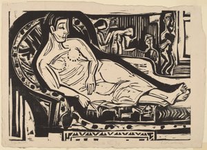 Kobieta leżąca na sofie, 1926. autorstwa Ernst Ludwig Kirchner