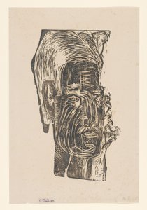 Portret nieznanego mężczyzny autorstwa Ernst Ludwig Kirchner (signed by artist)