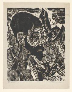 Sennkopf (Martin Schmied) (tytuł oryginalny) autorstwa Ernst Ludwig Kirchner (signed by artist)