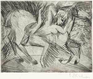 Akrobata na koniu (Voltigeuse na koniu) autorstwa Ernst Ludwig Kirchner