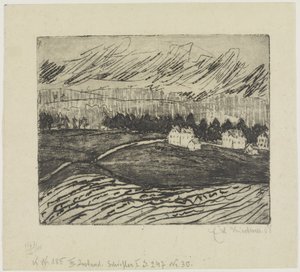 Pola i domy w Rudawach autorstwa Ernst Ludwig Kirchner