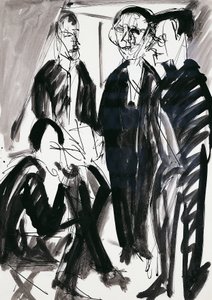 Artysta i grupa Die Brucke (The Bridge) w Dreźnie, autorstwa Ernsta Ludwiga Kirchnera (1880-1938) autorstwa Ernst Ludwig Kirchner