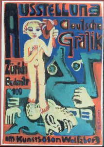 Wystawa, Grafika niemiecka w Kunstsalon Wolfsberg, ok.1921 autorstwa Ernst Ludwig Kirchner