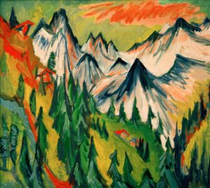 Szczyty górskie autorstwa Ernst Ludwig Kirchner