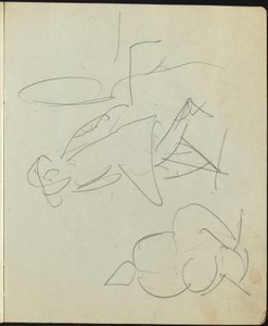 Tancerze i wykonawcy (strona ze szkicownika) autorstwa Ernst Ludwig Kirchner