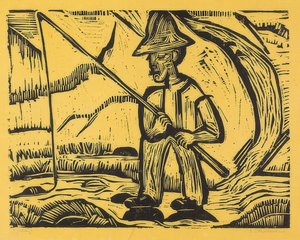 Rybak. 1923 autorstwa Ernst Ludwig Kirchner