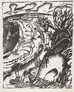 Krajobraz wydm z krętą zatoką autorstwa Ernst Ludwig Kirchner