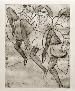 EL Kirchner, tancerze z Hamburga autorstwa Ernst Ludwig Kirchner