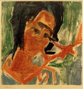 E.L. Kirchner, młoda dziewczyna autorstwa Ernst Ludwig Kirchner