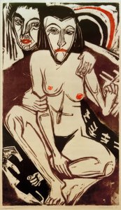 E.L.Kirchner, Melancholia (Autoportret z Erną) autorstwa Ernst Ludwig Kirchner