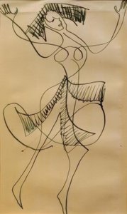 Ekstatyczna tancerka autorstwa Ernst Ludwig Kirchner