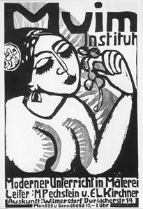 Ernst Ludwig Kirchner: Instytut Muim ... (drzeworyt) autorstwa Ernst Ludwig Kirchner