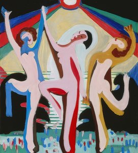 Kolorowy taniec autorstwa Ernst Ludwig Kirchner