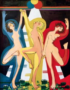 Taniec kolorów II autorstwa Ernst Ludwig Kirchner