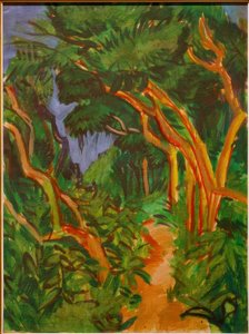 Krajobraz Fehmarn, leśna ścieżka autorstwa Ernst Ludwig Kirchner