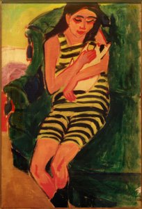 Fränzi z kotem autorstwa Ernst Ludwig Kirchner