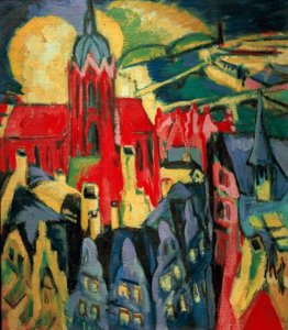 Katedra we Frankfurcie autorstwa Ernst Ludwig Kirchner