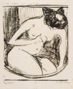 Frau im. 1908 autorstwa Ernst Ludwig Kirchner