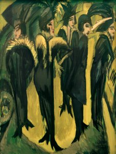Pięć kobiet na ulicy autorstwa Ernst Ludwig Kirchner