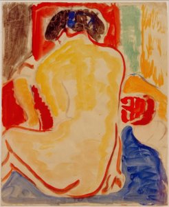 Żółty akt z tyłu autorstwa Ernst Ludwig Kirchner