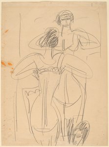 Dziewczyna przed lustrem autorstwa Ernst Ludwig Kirchner