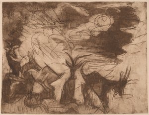 Kozy i Chmury autorstwa Ernst Ludwig Kirchner