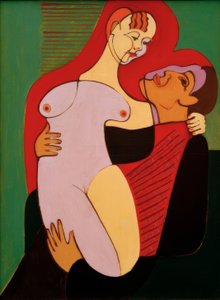 Wielcy kochankowie (małżeństwo Hembus) autorstwa Ernst Ludwig Kirchner