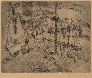 Port jest taki Burgstacken autorstwa Ernst Ludwig Kirchner