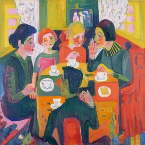 Stolik kawowy. 1923/24 autorstwa Ernst Ludwig Kirchner