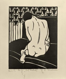 Przykucnięty, widziany z tyłu autorstwa Ernst Ludwig Kirchner