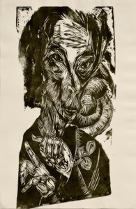 Głowa Chorych - Autoportret autorstwa Ernst Ludwig Kirchner