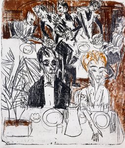 Nakryty stół autorstwa Ernst Ludwig Kirchner