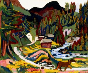 Krajobraz wiosną, Sertig, 1924-25 autorstwa Ernst Ludwig Kirchner