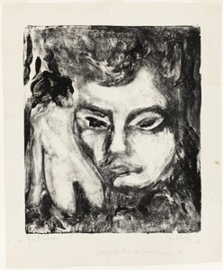 Głowa mężczyzny z aktem autorstwa Ernst Ludwig Kirchner