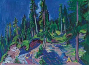 Studium lasu górskiego, 1936. autorstwa Ernst Ludwig Kirchner