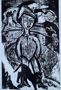 Chłopiec górski w Burzy, 1921 autorstwa Ernst Ludwig Kirchner